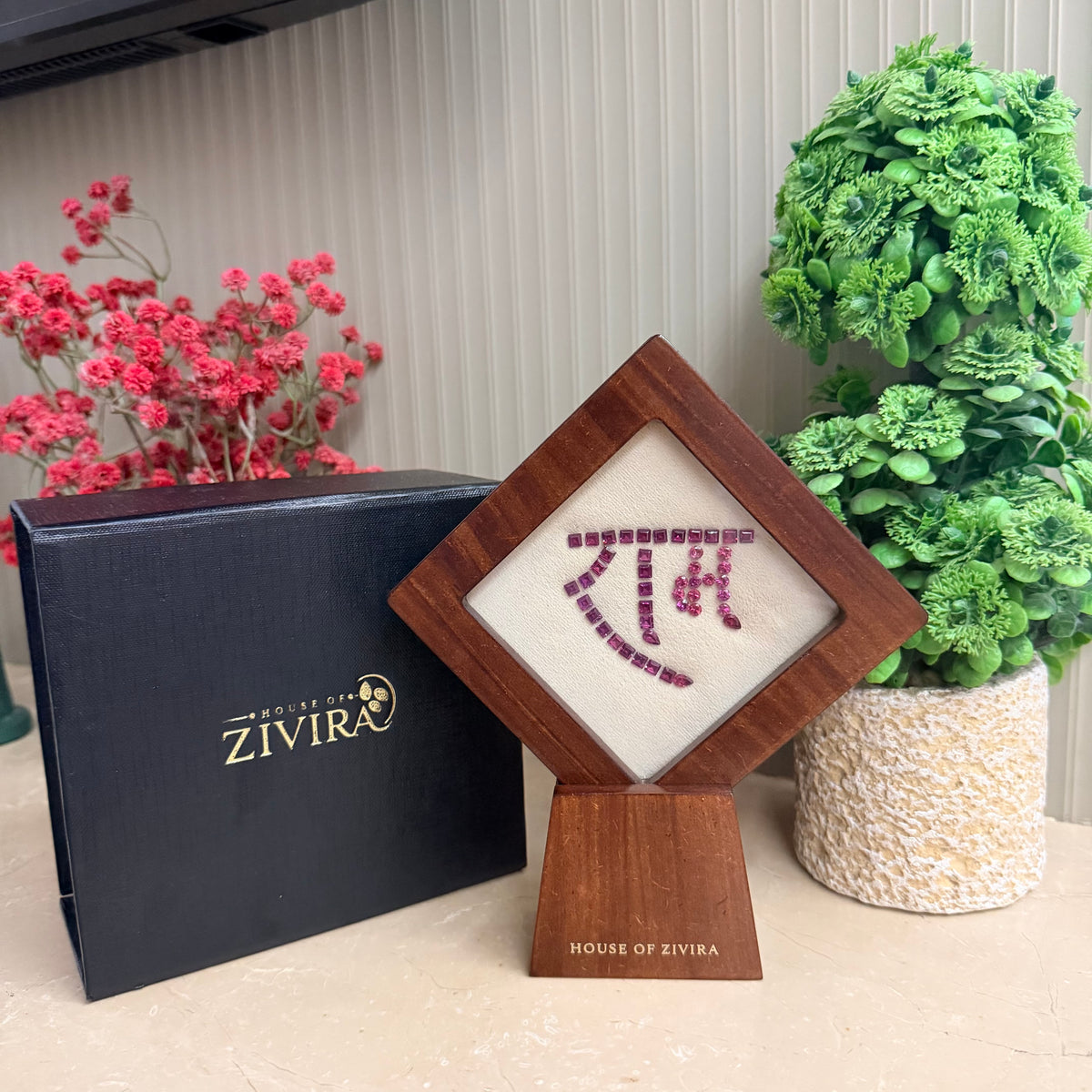 Shri Ram Showpiece in Natural Rhodolite Garnet