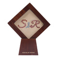 S and R Initials in Natural Gemstones, Wedding Monogram