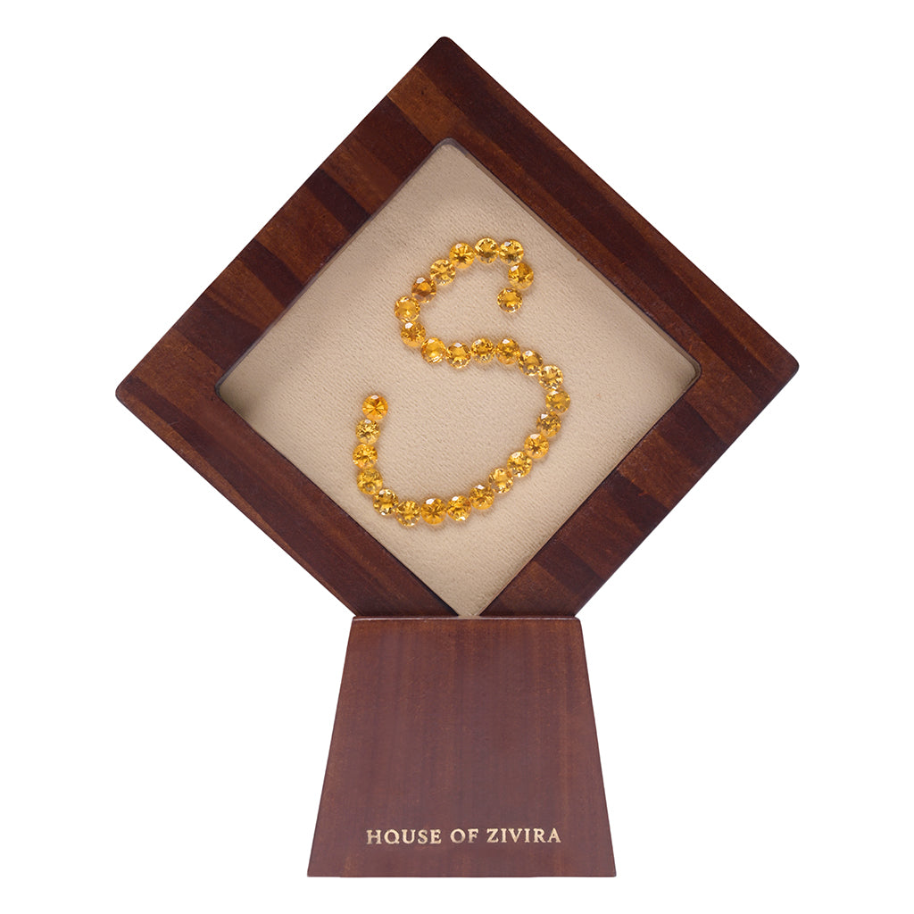 Letter S in Natural Gemstones, Personalised Initial