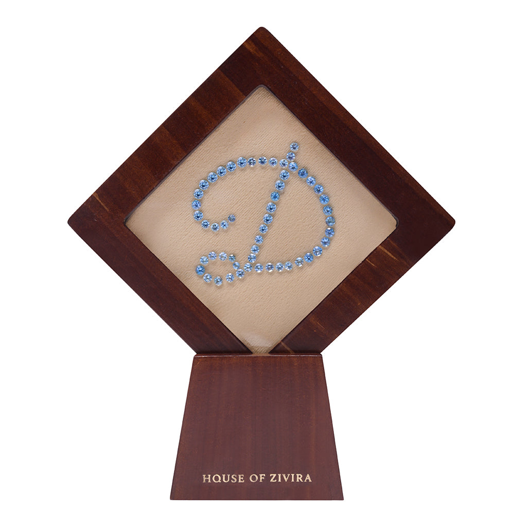 Letter D in Natural Gemstones, Personalised Initial
